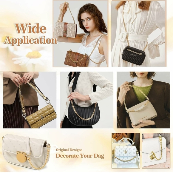 5PCS Crossbody Chain Strap, Gold Belt Chain, Chain Replacement Accessories - Picture 6 of 6